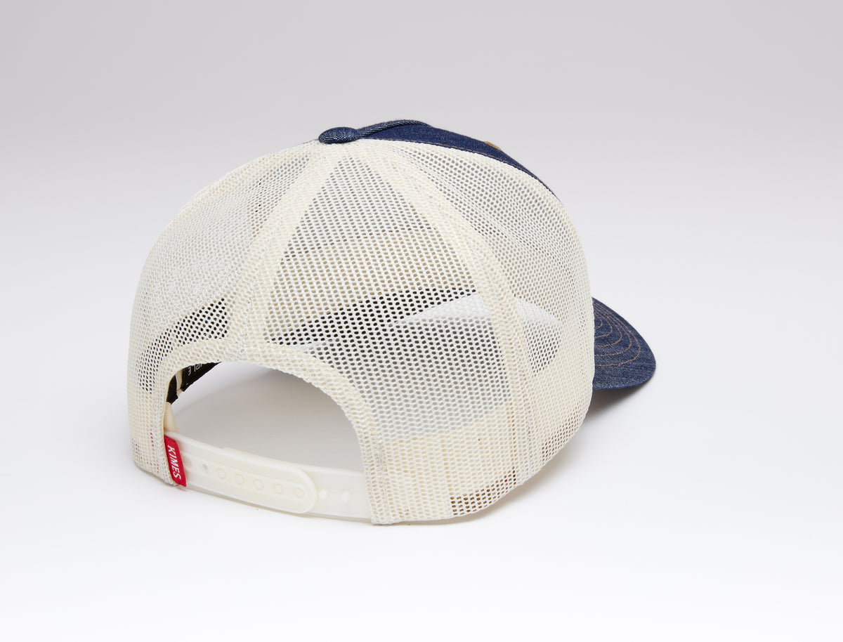 Kimes Ranch Roped LP Trucker Hat Denim