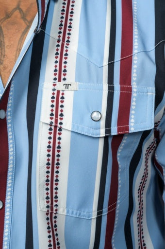 Ferrell The Ace Long Sleeve Snap Shirt Blue