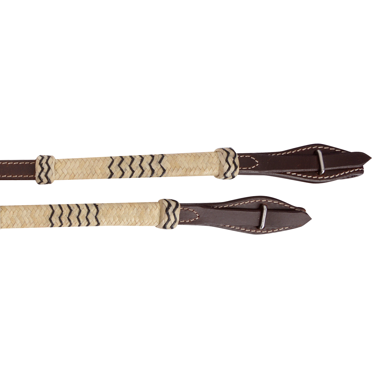 Cashel Braided Rawhide Split Reins with Quick Change Looped Ends