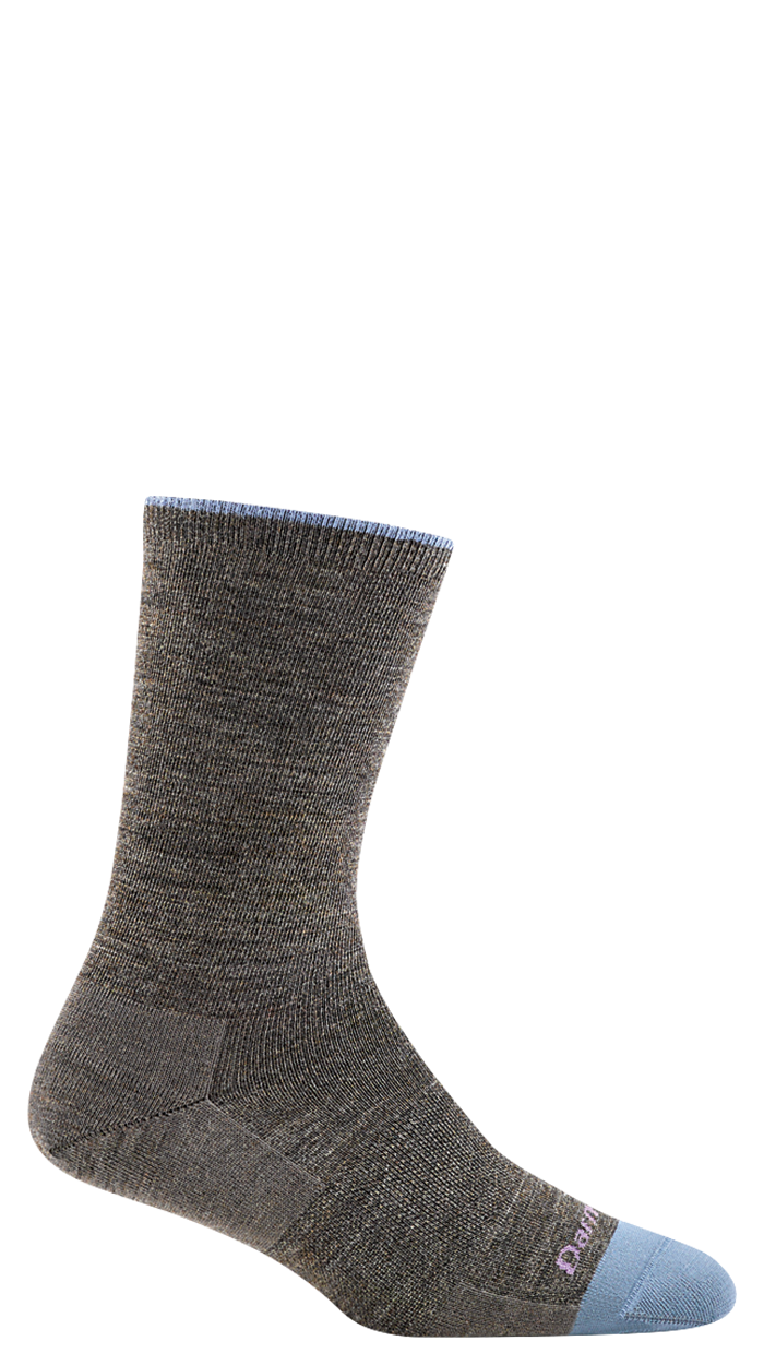 Darn Tough Solid Basic Crew Lightweight Taupe