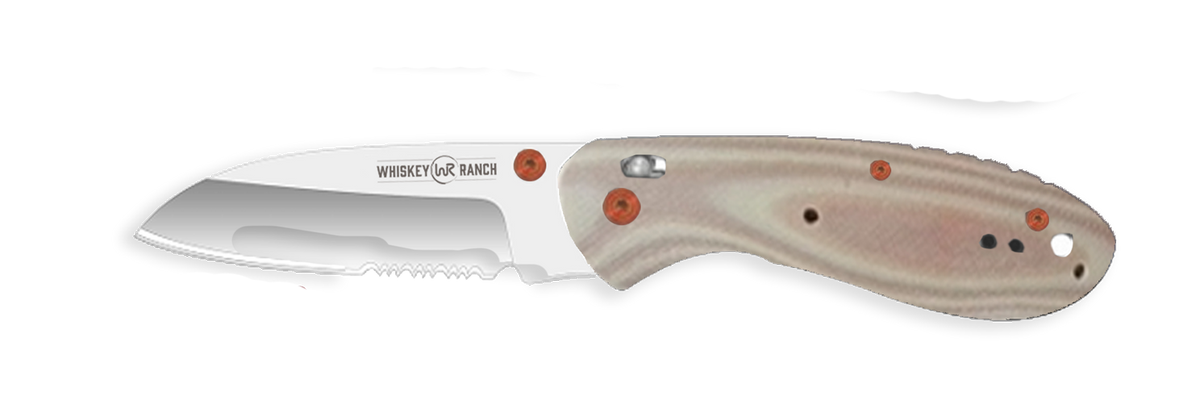 Whiskey Bent G10 Desert Sand Serrated Catch Pin Lock