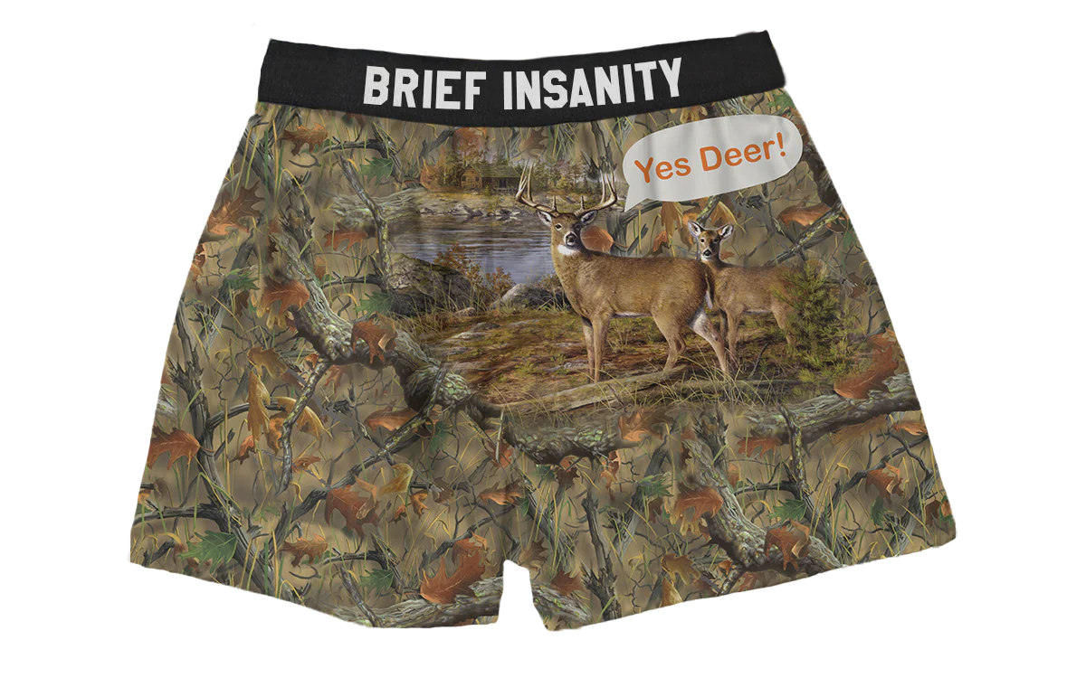 Brief Insanity Yes Deer Boxers