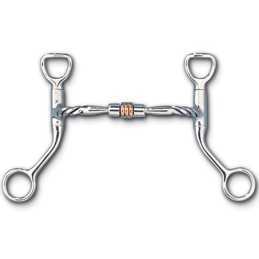 Myler HBT Shank with Twisted Comfort Snaffle with Copper Roller MB 03T