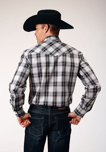 Roper Plaid/White Plaid LS Snap
