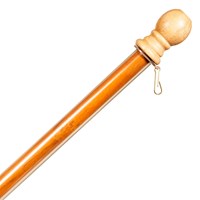 Evergreen Wood Home House Flag Pole