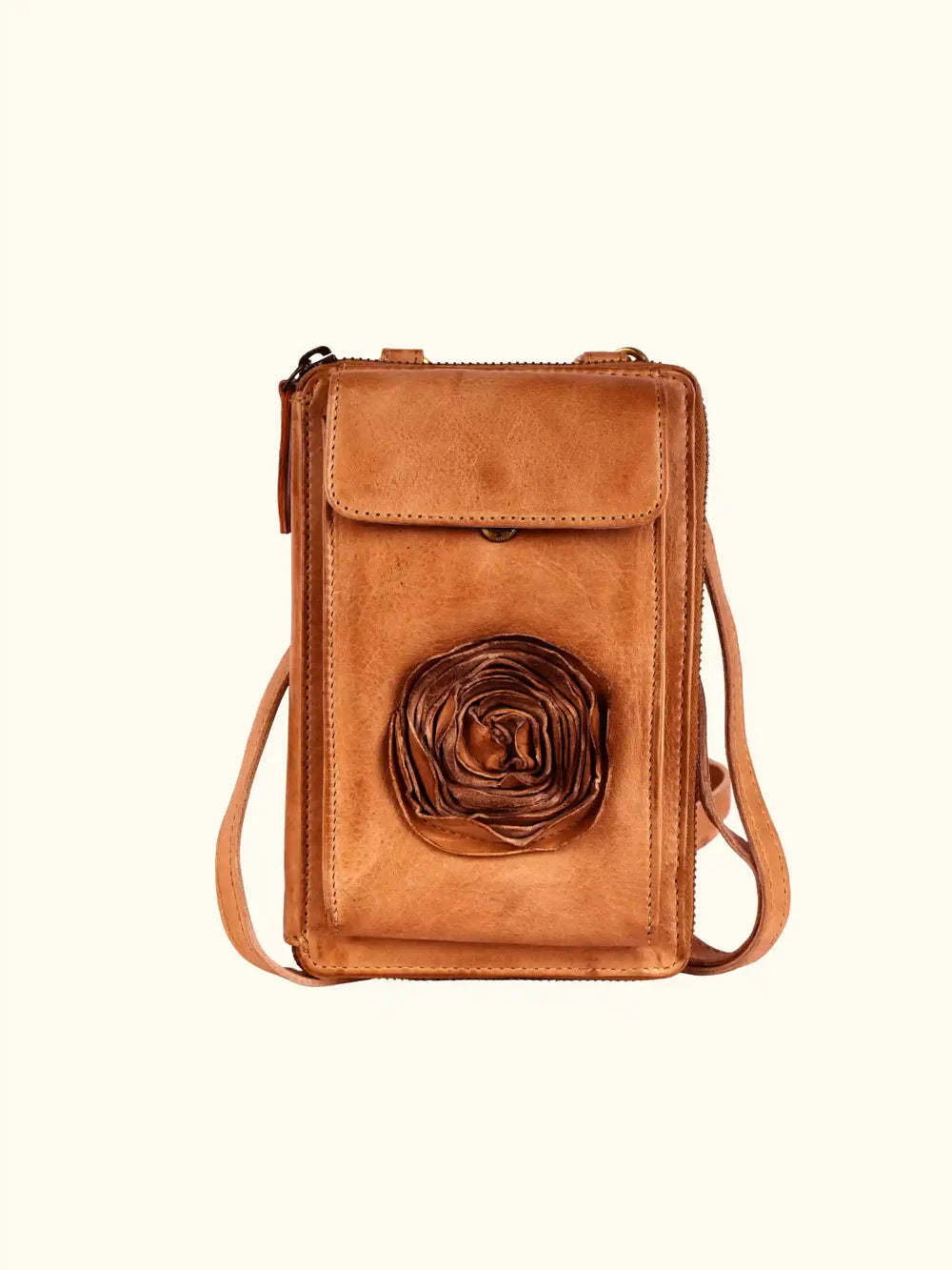 Milo Zola Washed Leather Phone Bag