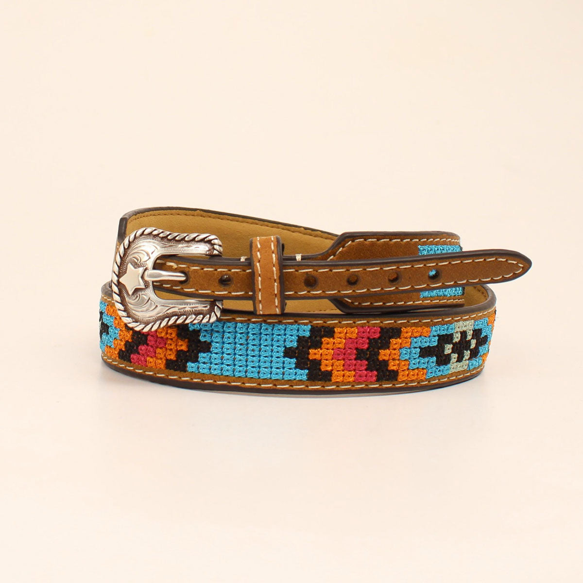 3/4" Multi Colored Fabric Hat Band