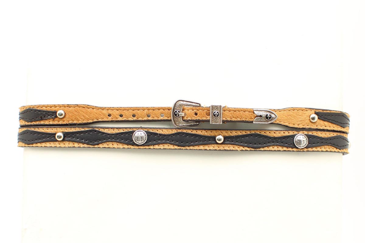 M&F Tan Brown Overlay Hatband