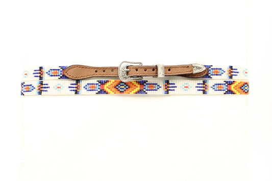 Orange/White Beaded Hatband