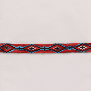 Twister Red Beaded Stretch Hatband