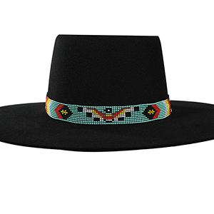 Twister Beaded Multi Color Hat Band