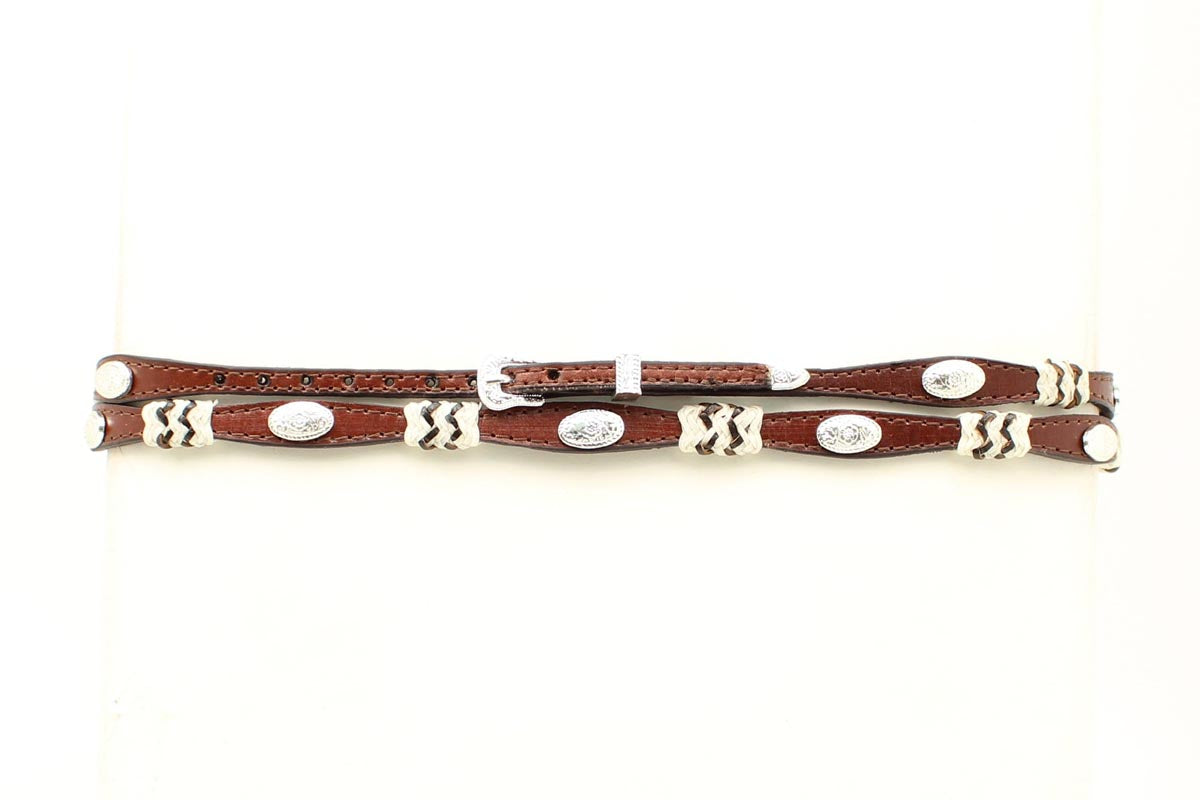 M&F Rawhide/concho Scalloped Hatband