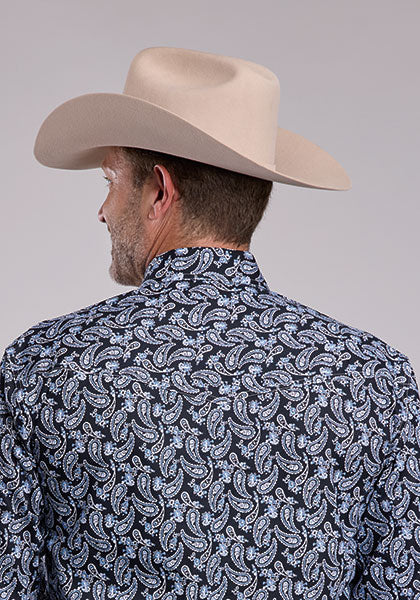Roper Amarillo Long Sleeve Snap Woodcut Paisley