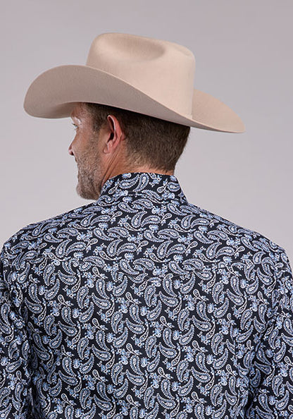 Roper Amarillo Long Sleeve Snap Woodcut Paisley