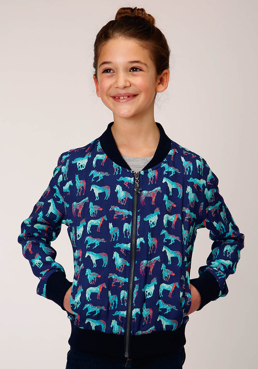 Roper Horse Print Bomber Jacket