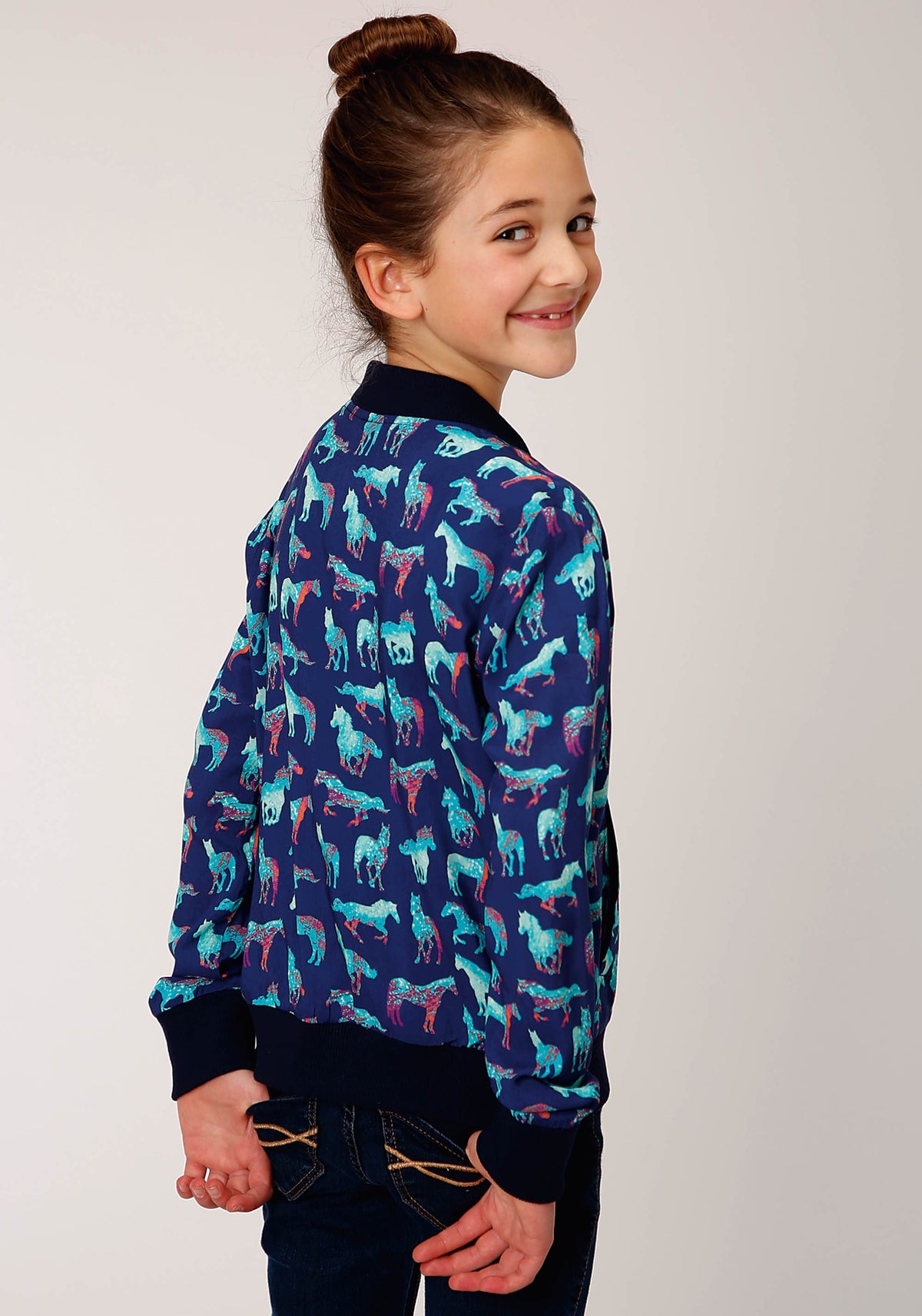 Roper Horse Print Bomber Jacket