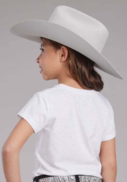 Roper Kids White Slub Jersey Knit Short Sleeve T-Shirt