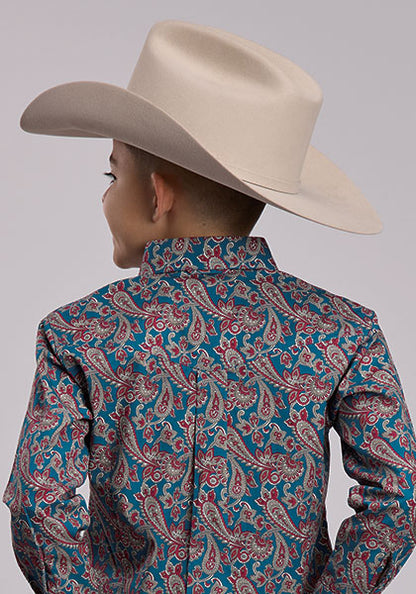 Roper Amarillo Collection Long Sleeve Button Shirt Autumn Woods