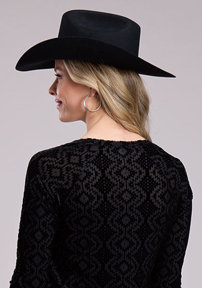 Roper Sheer Long Sleeve Aztec Print Shirt
