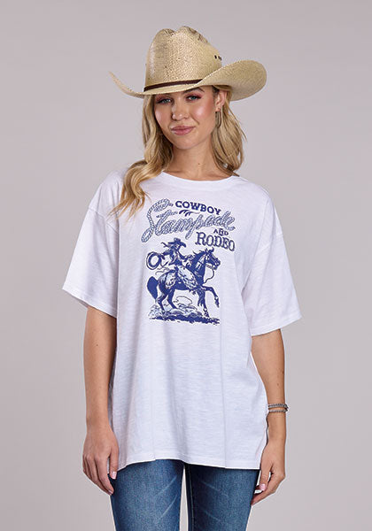 Roper Cowboy Stampede T-Shirt White