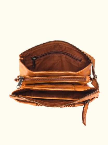 Milo Brisa Woven Crossbody Leather Sling Bag
