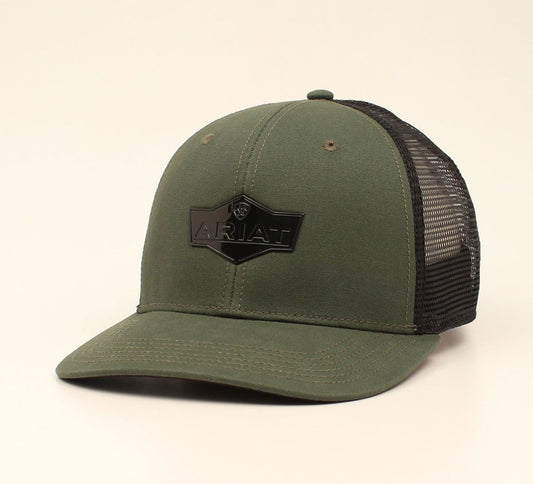 Ariat Olive Green/Black Patch Ball Cap