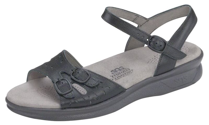 SAS Duo Quarter Strap Sandal Black Black
