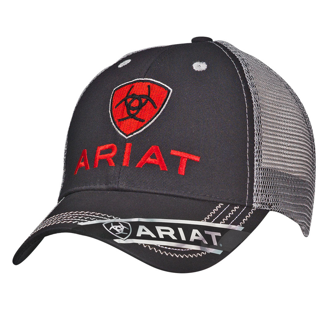 Ariat Black/Red Hat