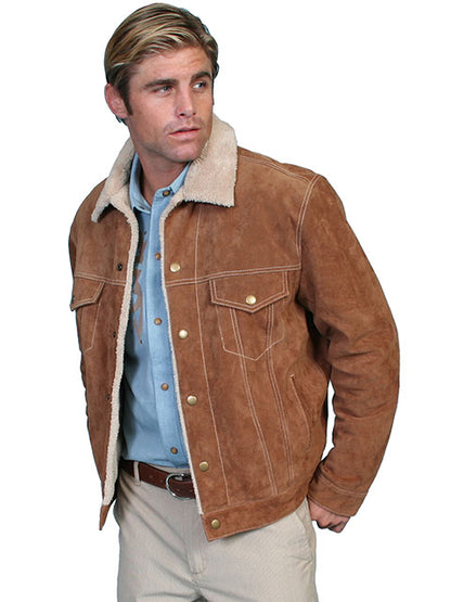 Scully Boar Suede Jacket Cafe Brown