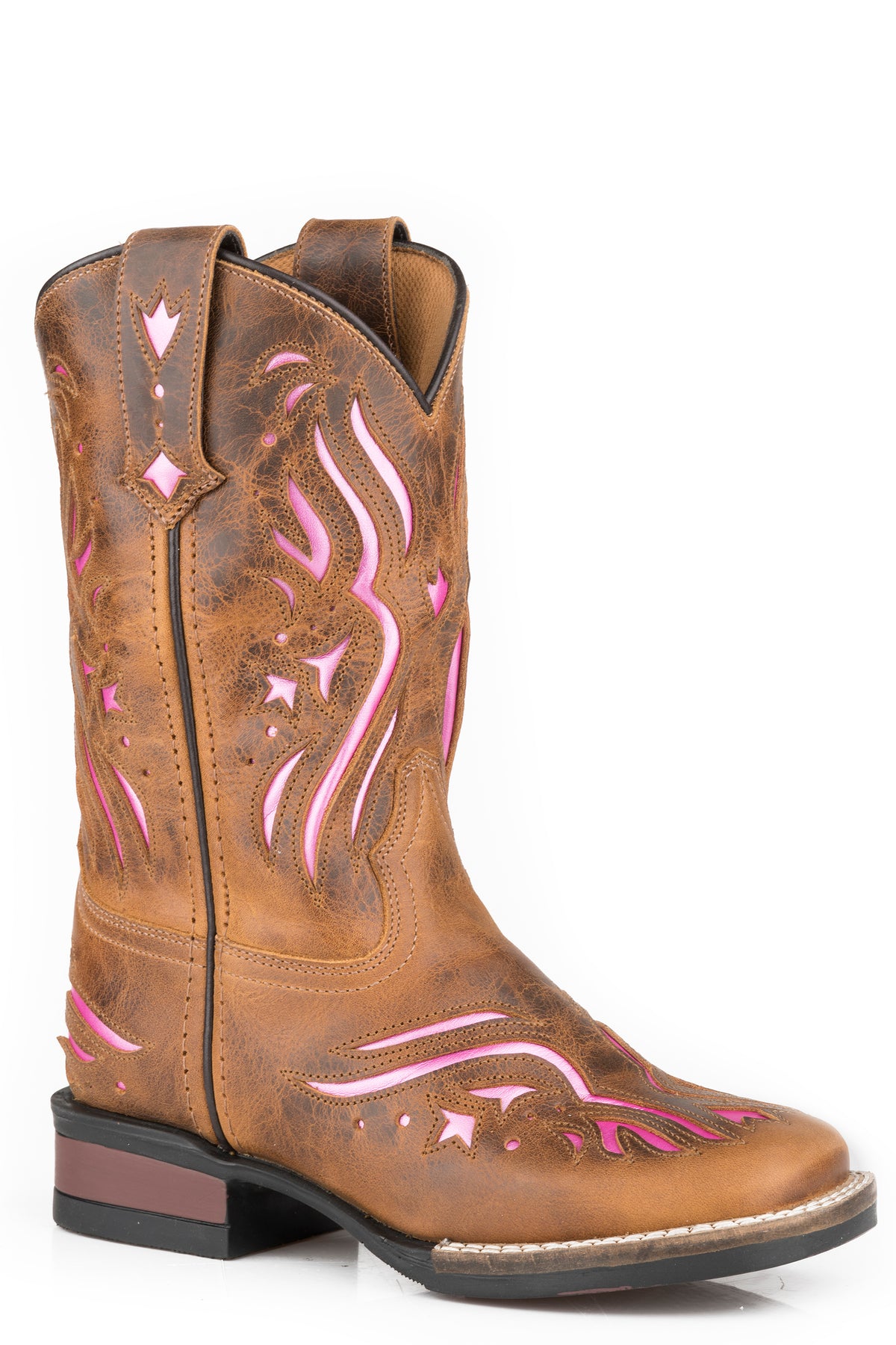 Roper Pink Inlay Square Toe
