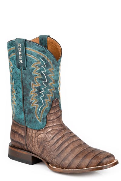 Roper Cody Caiman Print Square Toe