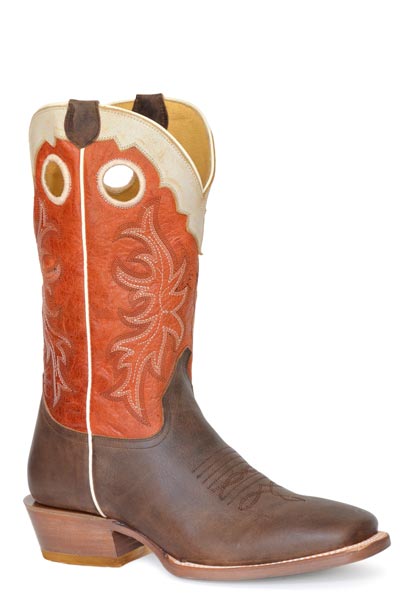 Roper Square Toe 13" Brown/Orange/White