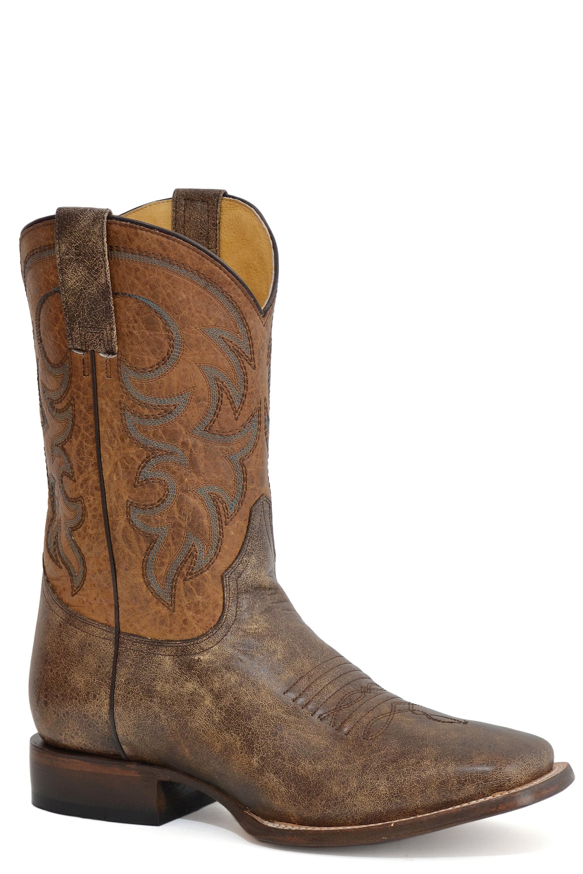 Roper Manly Brown Tonal Square Toe