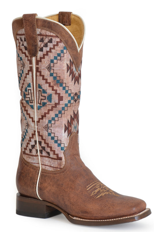 Roper Margo Aztec Print Slim Calf