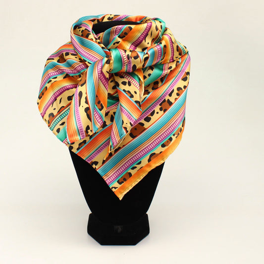 M&F Wild Rag Leopard Stripe Print