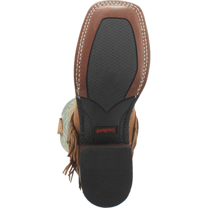 Laredo Sadie Tan/Turquoise Square Toe