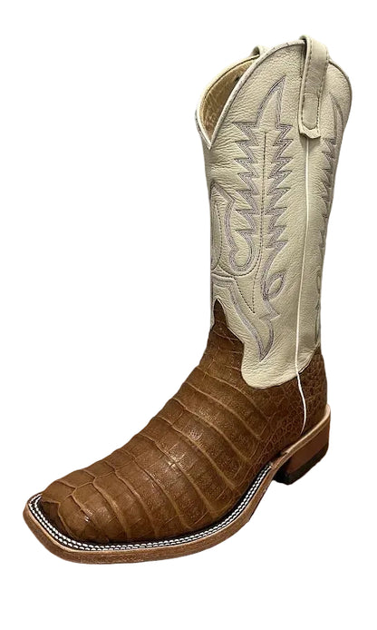 Anderson Bean Tan Caiman Belly / Cream Deercow