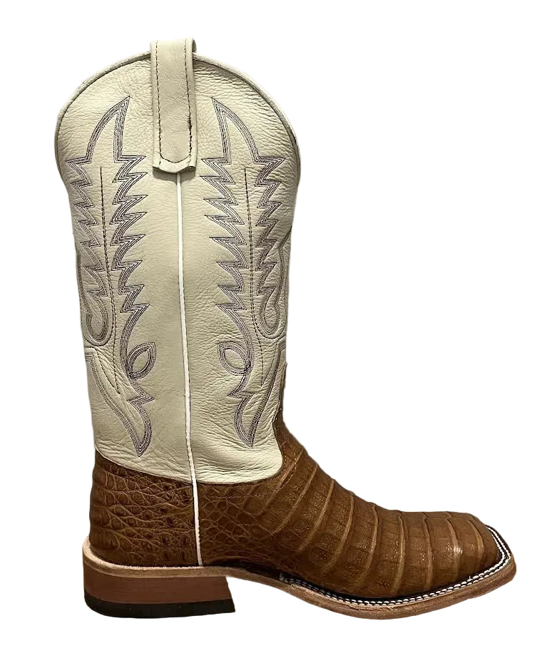 Anderson Bean Tan Caiman Belly / Cream Deercow