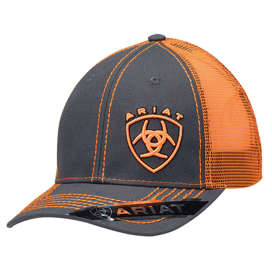 Ariat Charcoal/Orange Stitch Hat