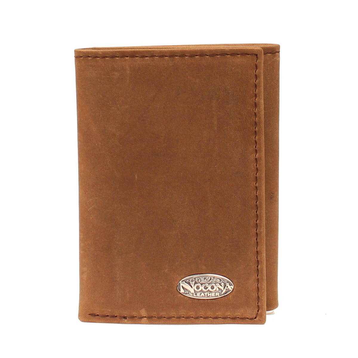 Nocona Distressed Brown Trifold Wallet