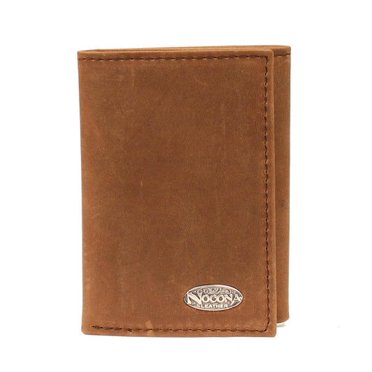 Nocona Distressed Brown Trifold Wallet