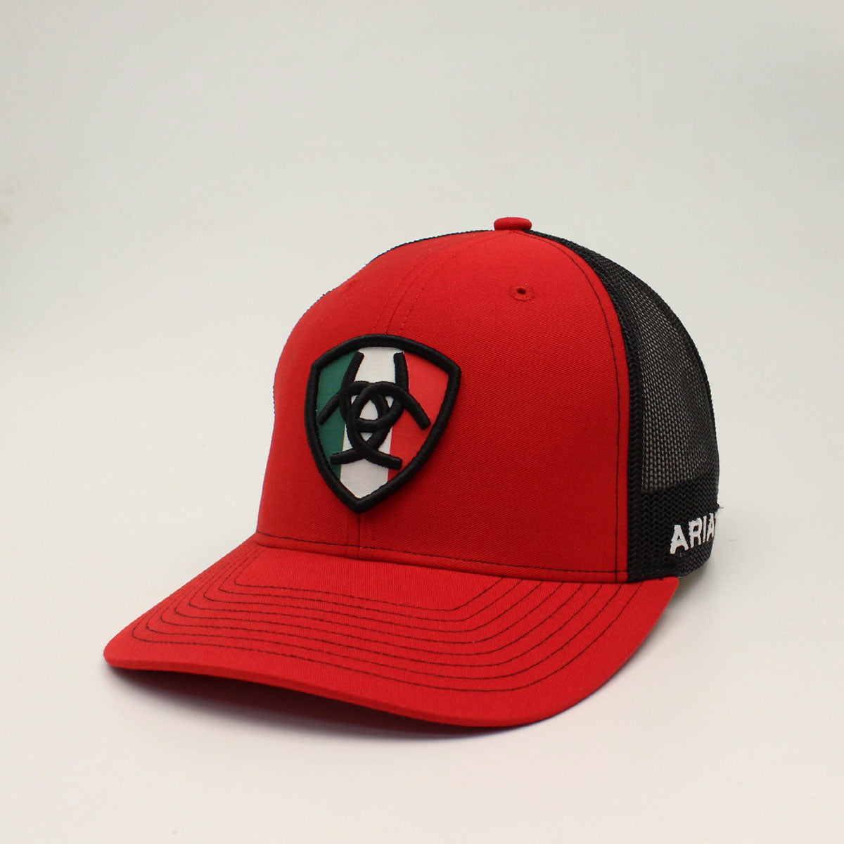 Ariat Red/Mexican Flag Patch Hat