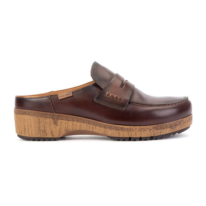 Pikolinos Granada Leather Clogs - Caoba