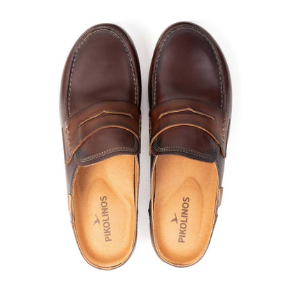 Pikolinos Granada Leather Clogs - Caoba
