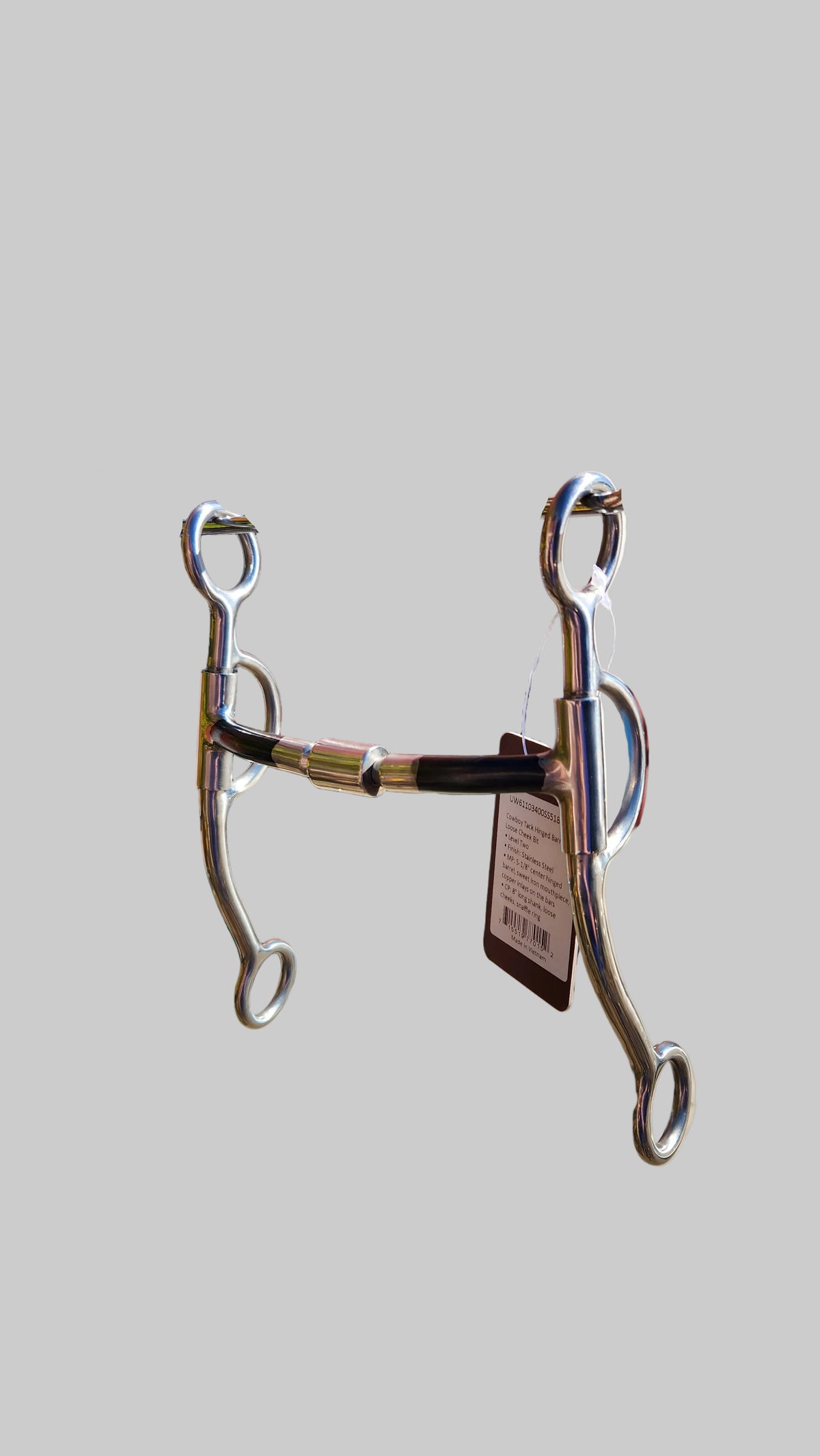 Cowboy Tack Hunged Barrel Loose Cheek Bit