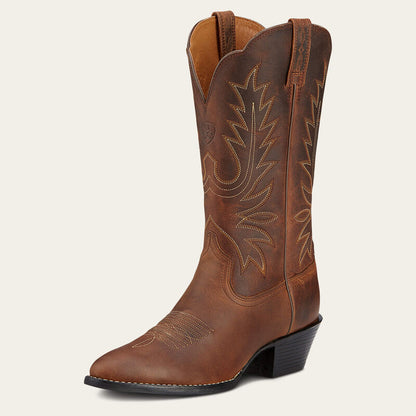 Ariat Ladies Heritage Western R Toe Distressed Brown