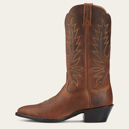 Ariat Ladies Heritage Western R Toe Distressed Brown