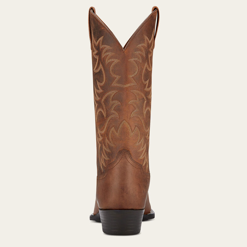 Ariat Mens Heritage Western R Toe Distressed Brown