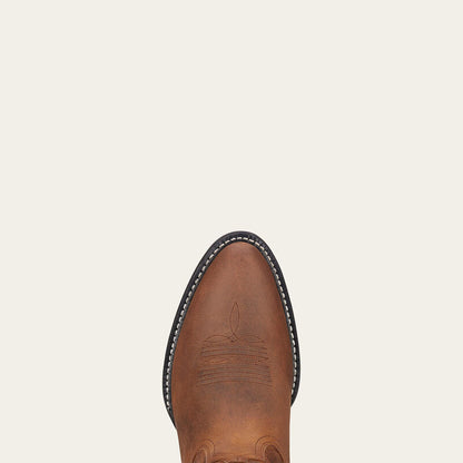 Ariat Mens Heritage Western R Toe Distressed Brown