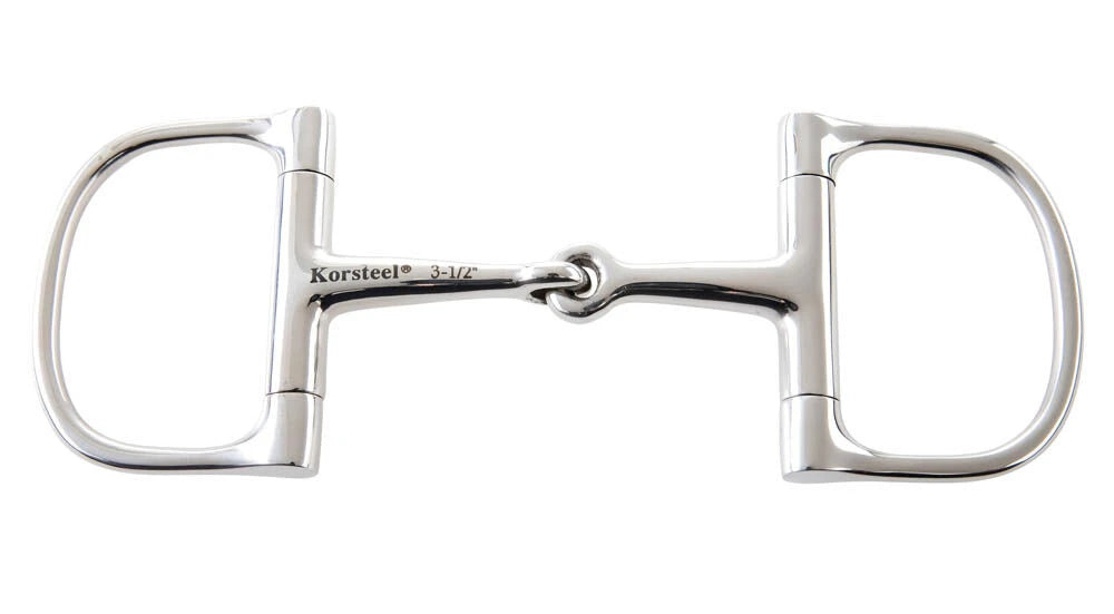 Korsteel Stainless Steel Barrel Dee Ring Snaffle Bit
